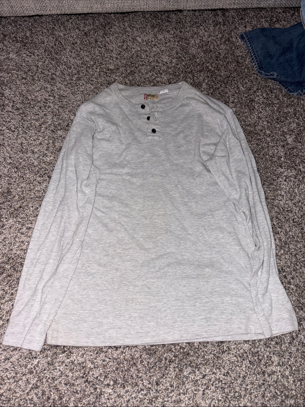 Levi's Light Gray Long-Sleeve Henley